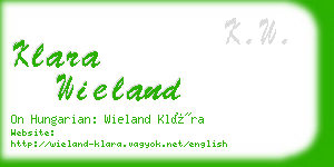 klara wieland business card